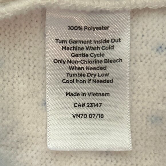 Talbots SZ M Blue fair isle soft sweatshirt sweater Comfy Preppy Snow Holiday - Picture 7 of 7